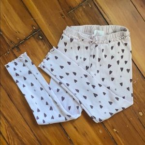 Zara Light Lilac Heart Leggings Size 4-5